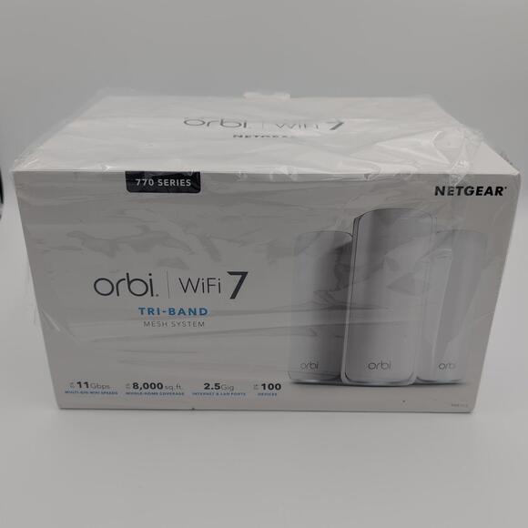 Netgear Orbi 770 Series Tri-band Mesh Wi-Fi 7 - Satellite RBE770 & Router RBE771 - Picture 3 of 15